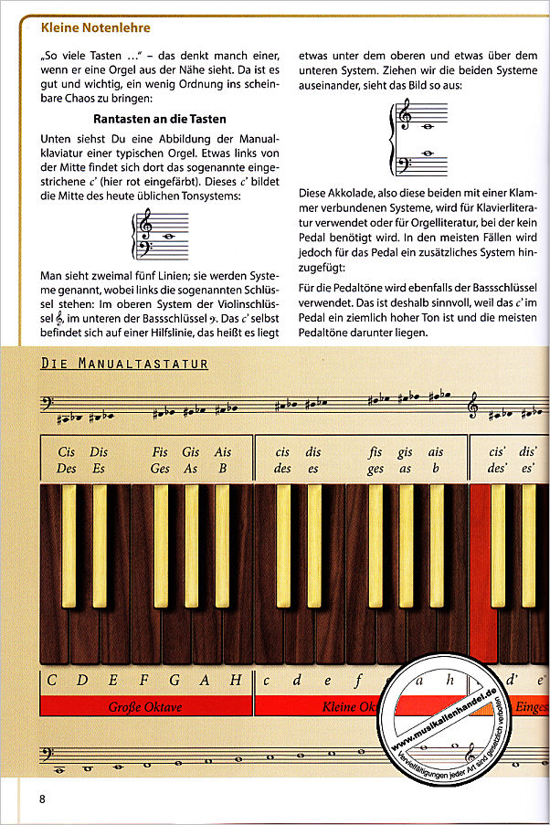 Notenbild für BUTZ 2895 - Orgelspiel von Anfang an