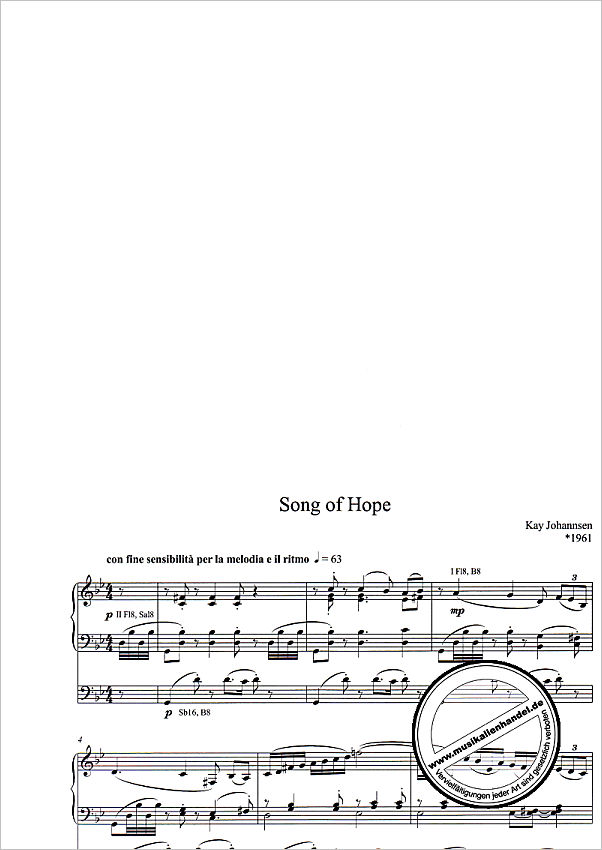 Notenbild für CARUS 18087-00 - SONG OF HOPE