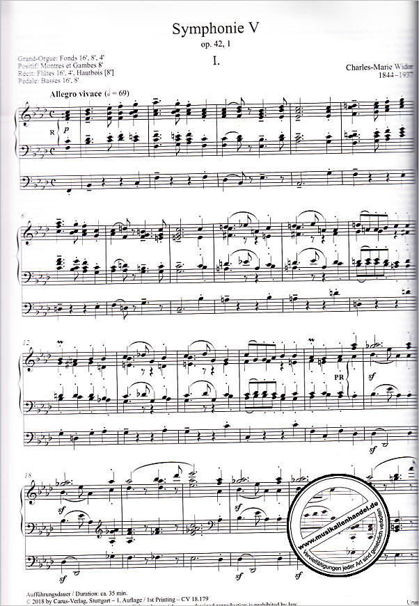 Notenbild für CARUS 18179 - Sinfonie 5