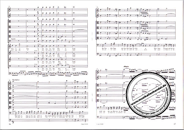 Notenbild für CARUS 31018-07 - KANTATE 18 GLEICHWIE DER REGEN UND SCHNEE VOM HIMMEL FAELLT BWV 1