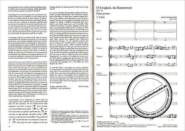 Notenbild für CARUS 31020-07 - KANTATE 20 O EWIGKEIT DU DONNERWORT BWV 20