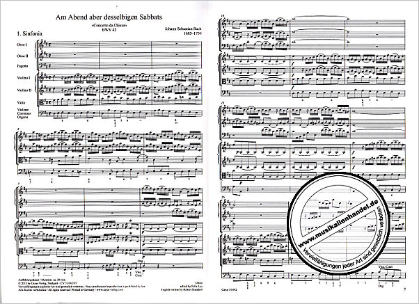 Notenbild für CARUS 31042-07 - KANTATE 42 AM ABEND ABER DESSELBIGEN SABBATS BWV 42