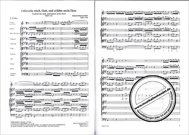 Notenbild für CARUS 31136-07 - Kantate 136 Erforsche mich Gott und erfahre mein Herz BWV 136