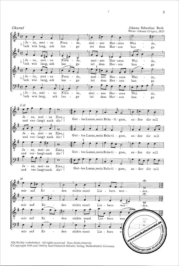 Notenbild für CARUS 31140-03 - KANTATE 140 WACHET AUF RUFT UNS DIE STIMME BWV 140