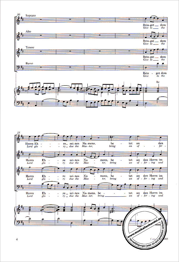 Notenbild für CARUS 31148-03 - KANTATE 148 BRINGET DEM HERRN EHRE SEINES NAMENS BWV 148