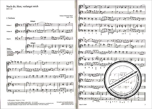 Notenbild für CARUS 31150-07 - KANTATE 150 NACH DIR HERR VERLANGET MICH BWV 150