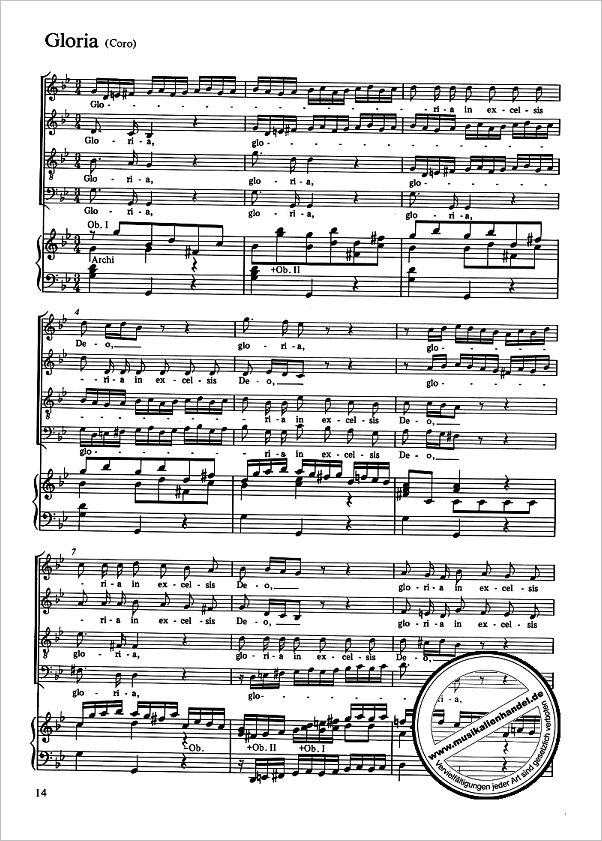 Notenbild für CARUS 31235-03 - MESSE G-MOLL BWV 235 - KYRIE GLORIA MESSE