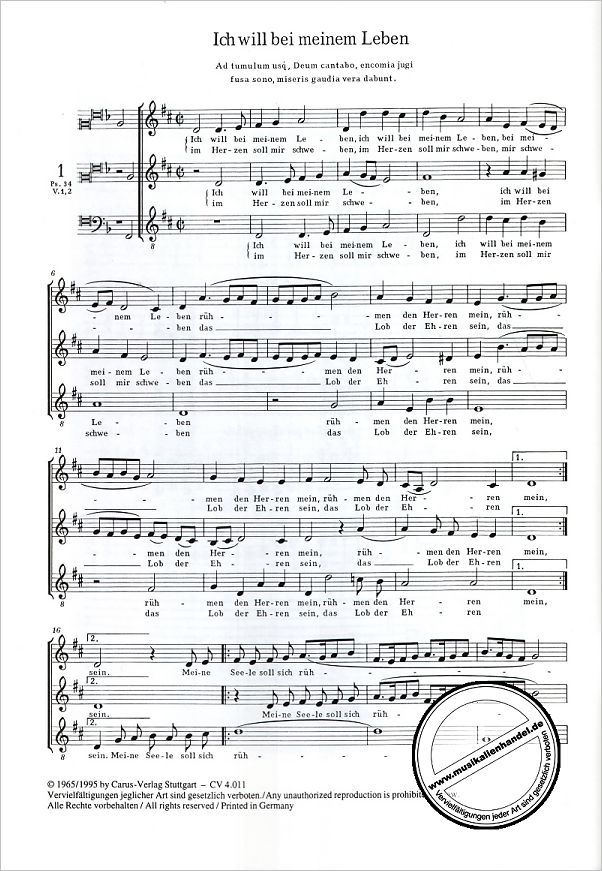 Notenbild für CARUS 4011-00 - ERSTES MUSICALISCHES LUSTGAERTLEIN