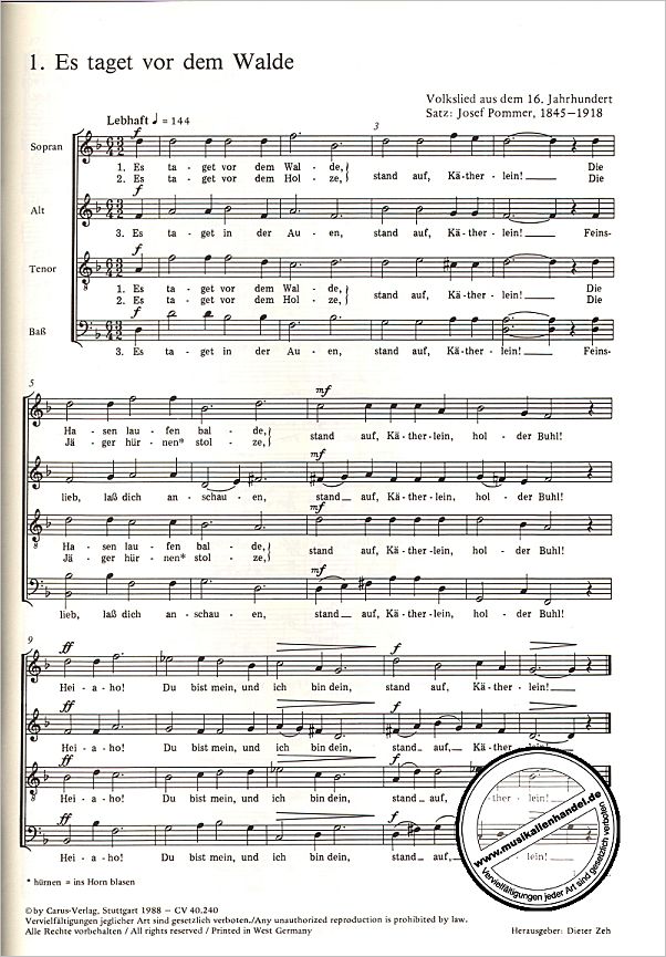 Notenbild für CARUS 40240-00 - RARITAETEN DER ROMANTIK 1