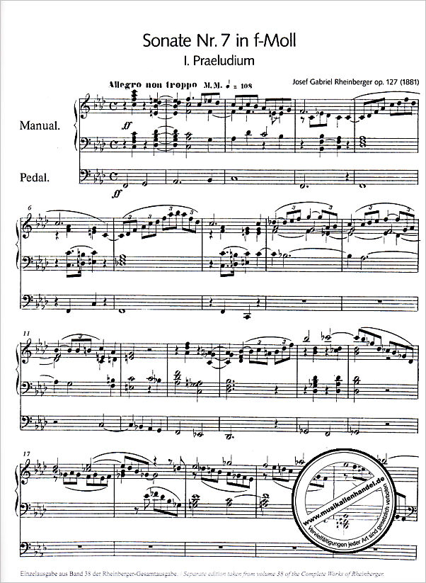 Notenbild für CARUS 50127-00 - Sonate 7 F-Dur op 127