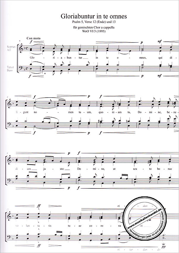 Notenbild für CARUS 52815-00 - Werke für gemischten Chor a capella 1