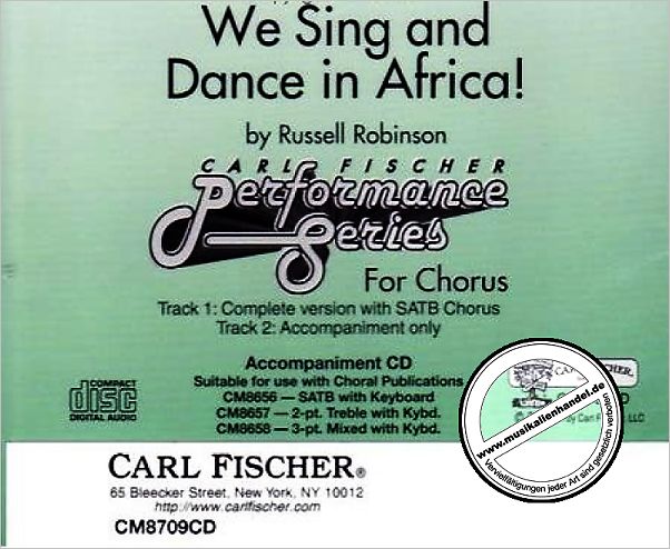 Notenbild für CF -CM8709CD - WE SING AND DANCE IN AFRICA - ACCOMPANIMENT