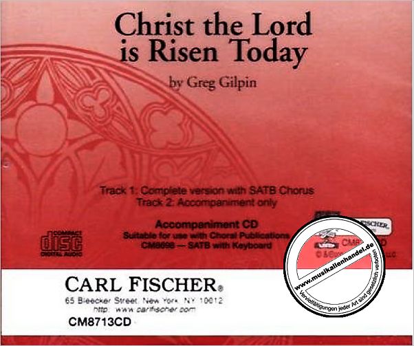 Notenbild für CF -CM8713CD - CHRIST THE LORD IS RISEN TODAY - ACCOMPANIMENT