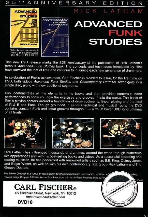 Notenbild für CF -DVD18 - ADVANCED FUNK STUDIES