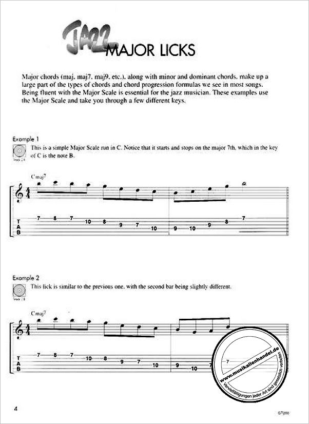 Notenbild für CF -GT200 - JAZZ LICKS