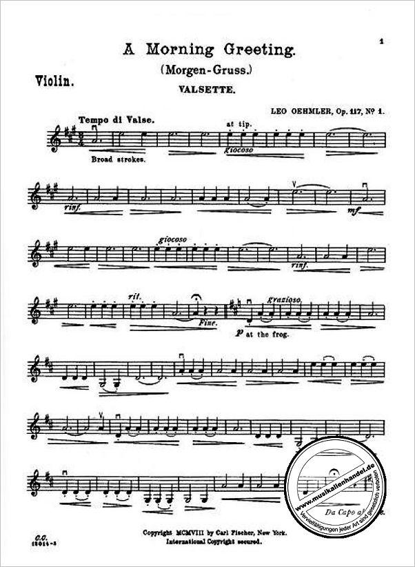 Notenbild für CF -O2663 - VIOLINISTS' FIRST SOLO ALBUM 1
