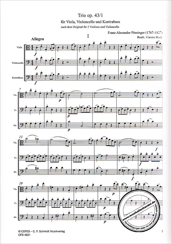 Notenbild für CFS 4621 - Trios op 43