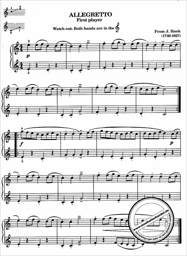 Notenbild für CH 55432 - PIANO DUETS 2