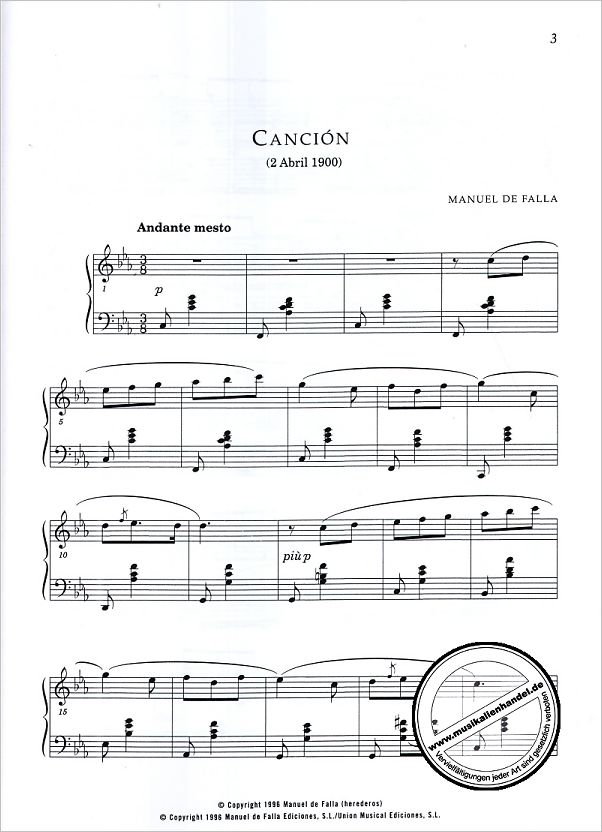 Notenbild für CH 61247 - MUSIC FOR PIANO 2