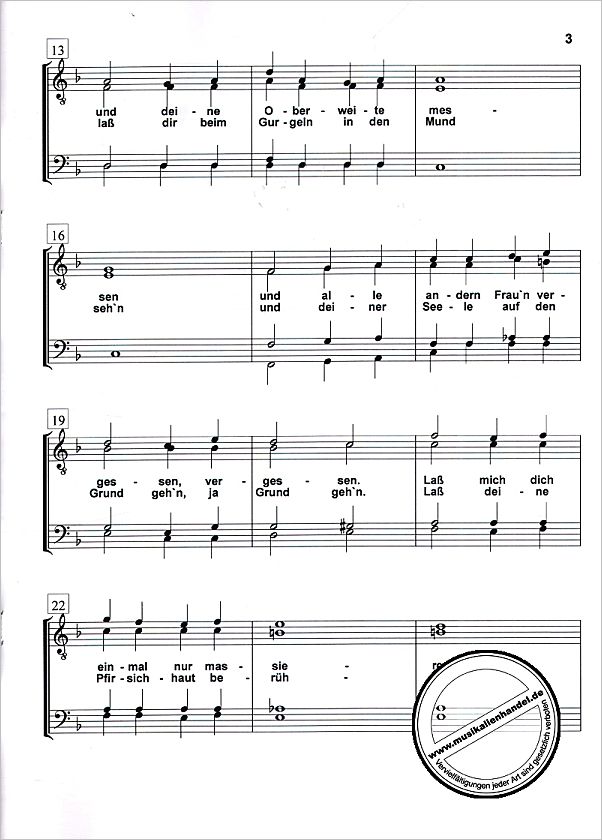 Notenbild für CHORUS -M-005-07 - BADEWASSER SONG - LASS MICH DEI
