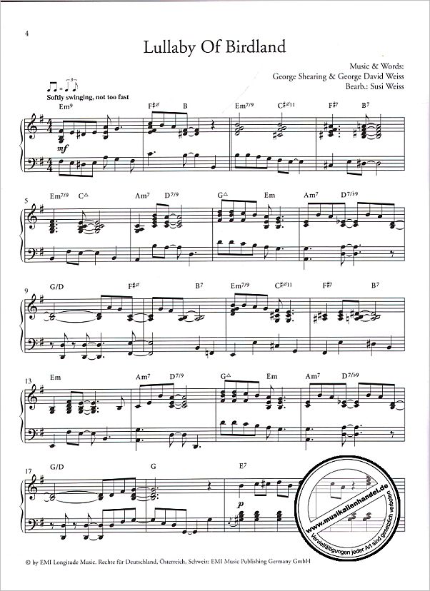 Notenbild für D 615 - SUSI'S BAR PIANO 6