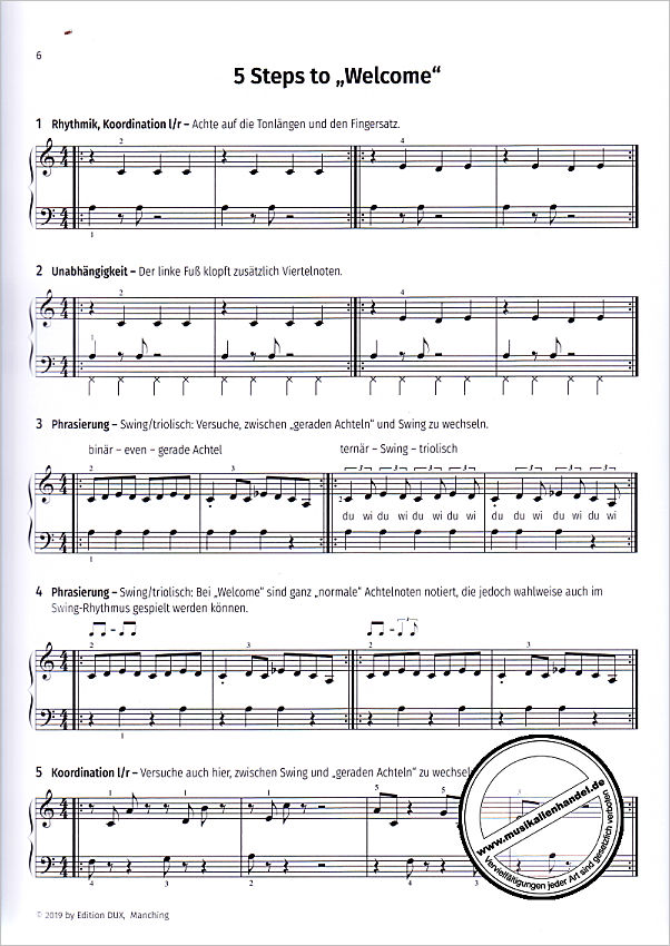 Notenbild für D 710 - 5 Steps to music | 15 Piano Hits zwischen Jazz Pop und Klassik