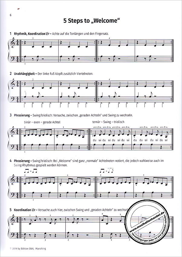 Notenbild für D 710 - 5 Steps to music | 15 Piano Hits zwischen Jazz Pop und Klassik