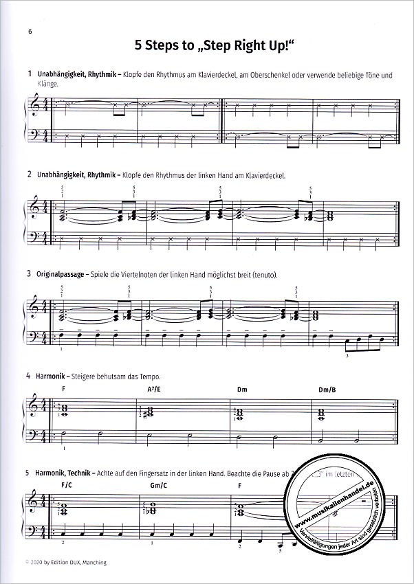 Notenbild für D 711 - 5 Steps to music 2