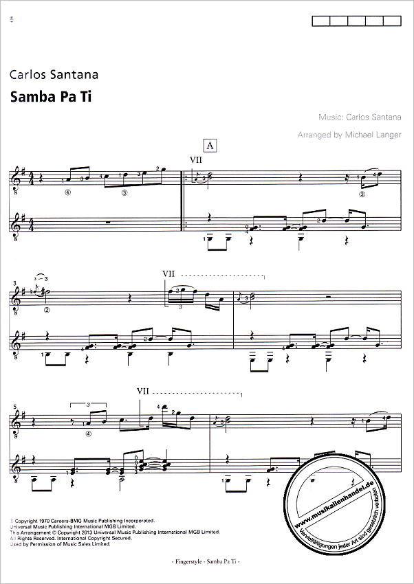 Notenbild für D 832 - SAMBA PA TI