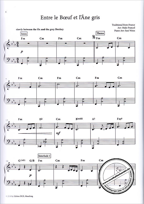 Notenbild für D 963 - Piano book for christmas nights