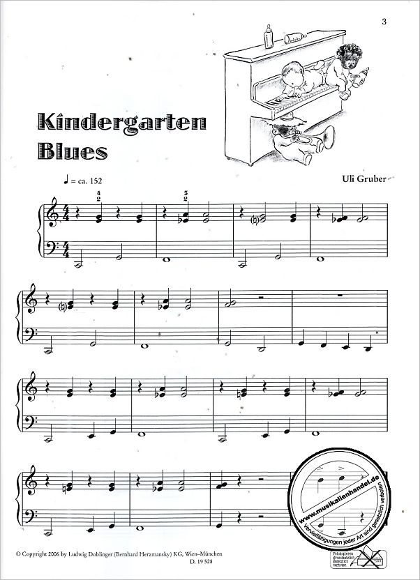 Notenbild für DO 01419 - MY FIRST BLUES + BOOGIE PIANO BOOK