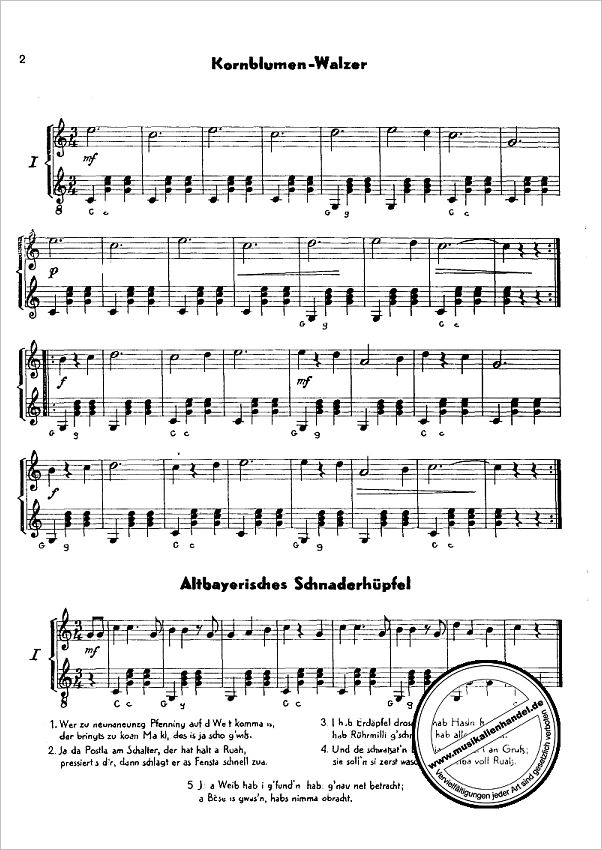Notenbild für DONDL 5351 - DUETTEN ALBUM 1 (MUENCHENER SPIELABENDE)