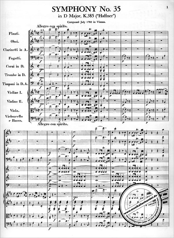 Notenbild für DP 23052-X - SPAETE SINFONIEN - LATER SYMPHONIES NR 35-41