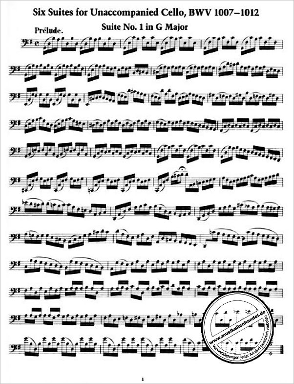 Notenbild für DP 25641-3 - 6 SUITEN BWV 1007-1012 (VC) + 3