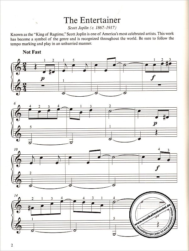 Notenbild für DP 48128-9 - A FIRST BOOK OF RAGTIME FOR THE BEGINNING PIANIST