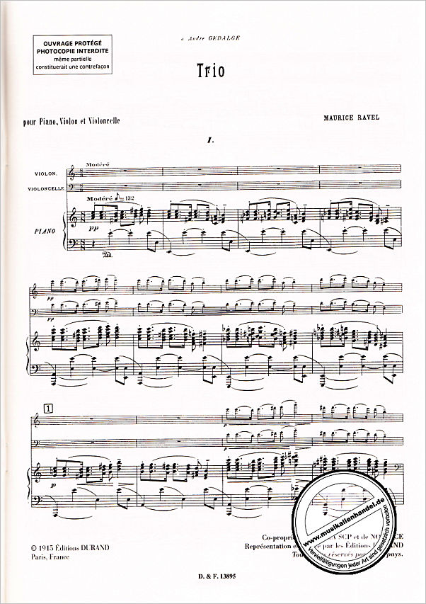 Notenbild für DR 13895 - Trio a-moll