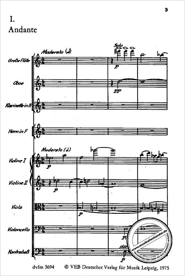 Notenbild für DV 3694 - 5 ORCHESTERSTUECKE