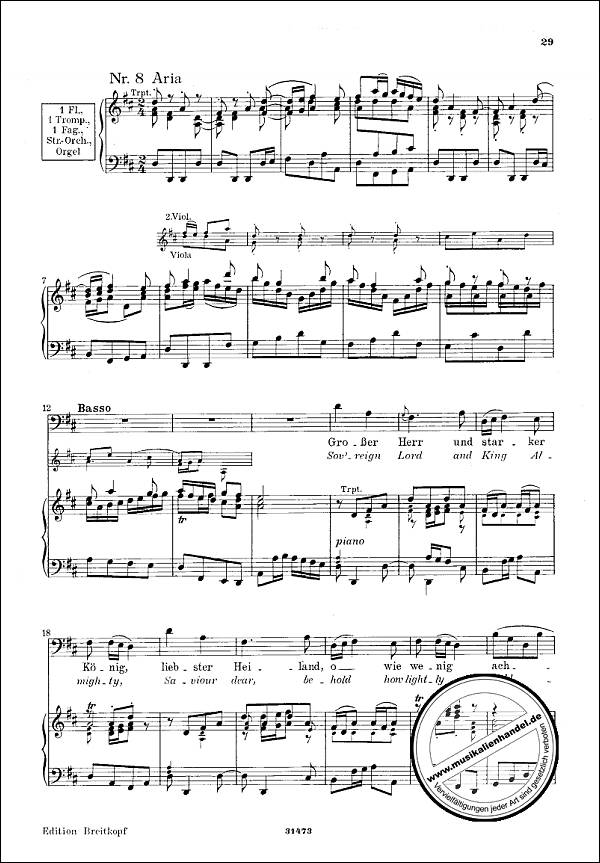 Notenbild für EB 13 - WEIHNACHTSORATORIUM BWV 248