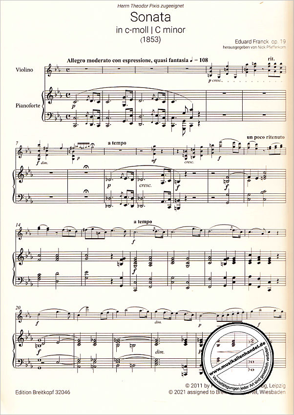 Notenbild für EB 32046 - Sonate 1 c-moll op 19