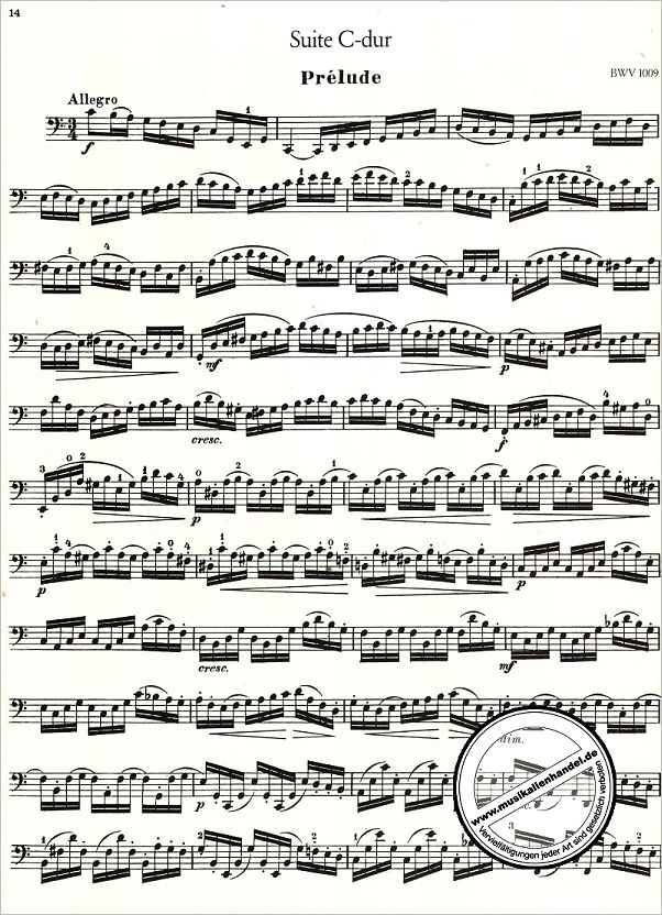 Notenbild für EB 4280 - 6 SUITEN BWV 1007-1012 (VC)