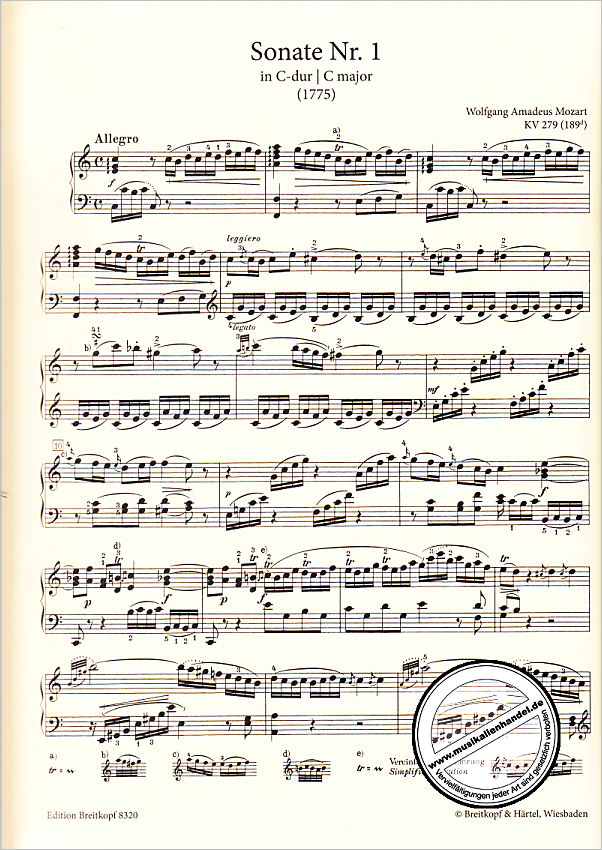 Notenbild für EB 8320 - SONATEN 1