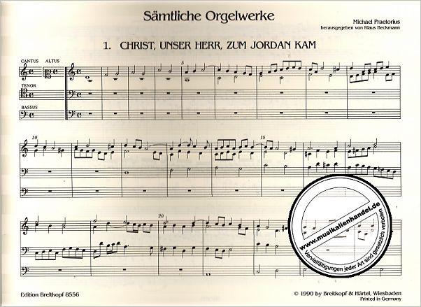 Notenbild für EB 8556 - SAEMTLICHE ORGELWERKE