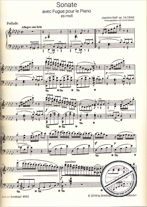 Notenbild für EB 8993 - Sonate es-moll op 14 Fassung 1 1844 | Sonate d-moll op 168