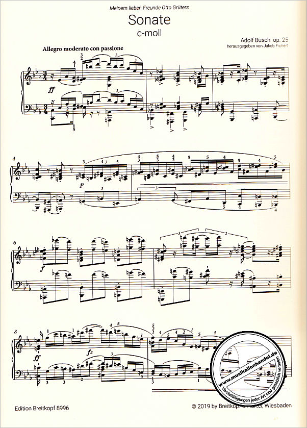 Notenbild für EB 8996 - Sonate c-moll op 25