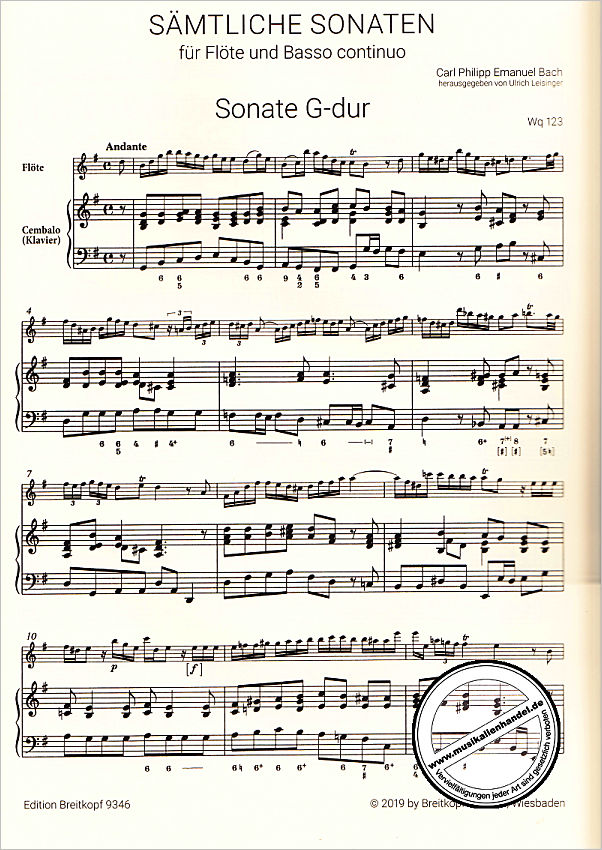 Notenbild für EB 9346 - Sämtliche Sonaten 1