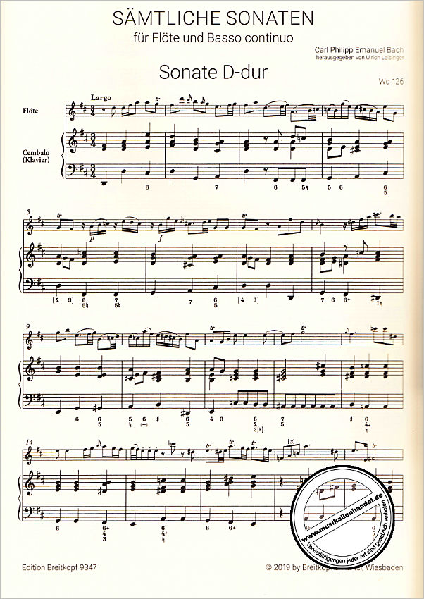 Notenbild für EB 9347 - Sämtliche Sonaten 2