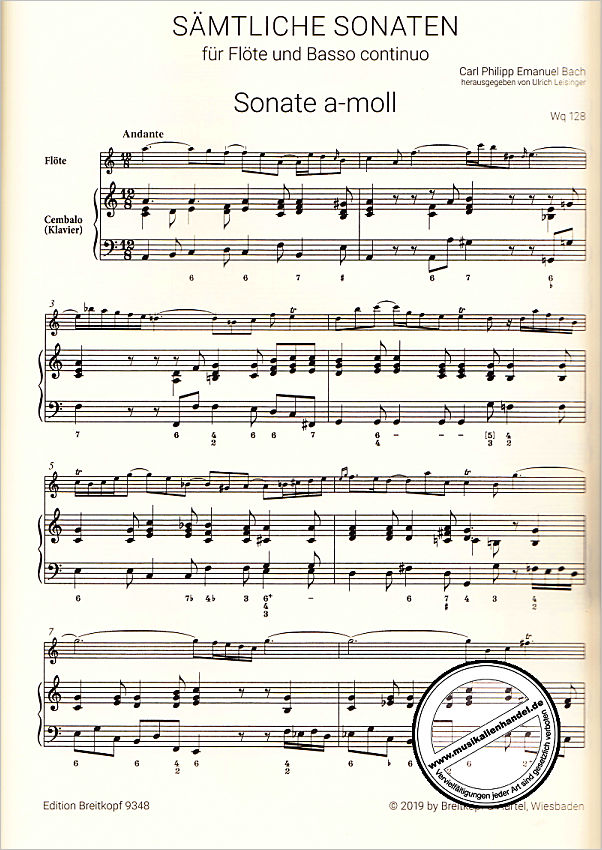 Notenbild für EB 9348 - Sämtliche Sonaten 3