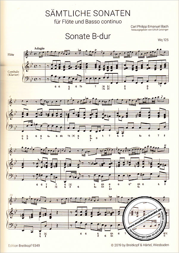 Notenbild für EB 9349 - Sämtliche Sonaten 4