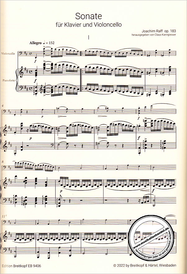 Notenbild für EB 9406 - Sonate op 183