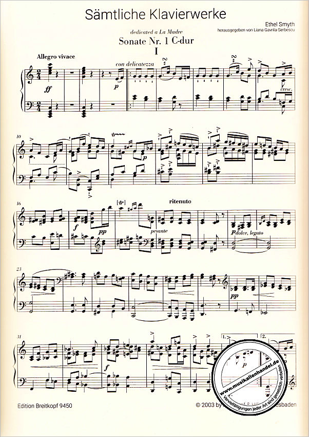 Notenbild für EB 9450 - Sämtliche Klavierwerke